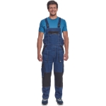 Obrázok z Cerva MAX SUMMER Pracovné nohavice s trakmi modrá / čierna