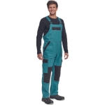 Obrázok z Cerva MAX SUMMER Pracovné nohavice s trakmi petrolejová / čierna 