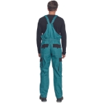 Obrázok z Cerva MAX SUMMER Pracovné nohavice s trakmi petrolejová / čierna 