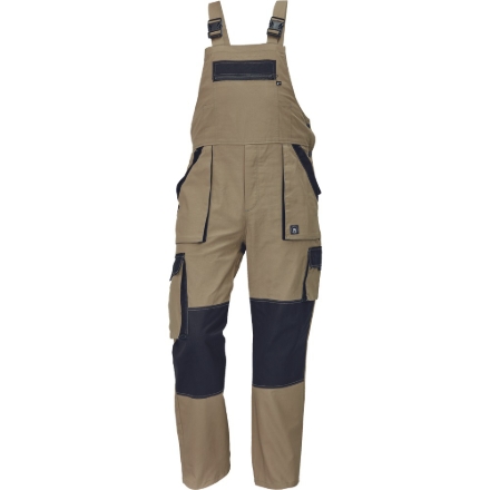 Obrázok z Cerva MAX SUMMER Pracovné nohavice s trakmi piesková / čierna