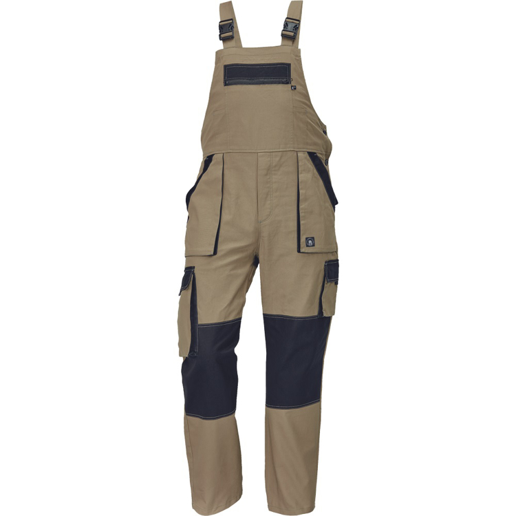 Obrázok z Cerva MAX SUMMER Pracovné nohavice s trakmi piesková / čierna