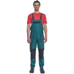 Obrázok z Cerva MAX SUMMER Pracovné nohavice s trakmi zeleno / čierne 