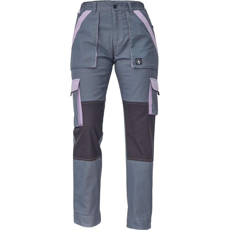 Obrázok z  Cerva MAX SUMMER LADY Pracovné nohavice šedé / sv. fialové