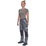 Obrázok z  Cerva MAX SUMMER LADY Pracovné nohavice šedé / sv. fialové