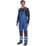 Obrázok z Cerva MAX NEO REFLEX Pracovné nohavice s trakmi modro / čierne 