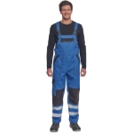 Obrázok z Cerva MAX NEO REFLEX Pracovné nohavice s trakmi modro / čierne 