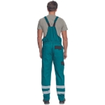 Obrázok z Cerva MAX NEO REFLEX Pracovné nohavice s trakmi zeleno / čierne 