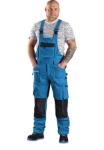 Obrázok z CXS STRETCH Pracovné nohavice s trakmi stredne modré-čierne
