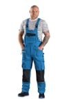 Obrázok z CXS STRETCH Pracovné nohavice s trakmi skrátené stredne modrá-čierna