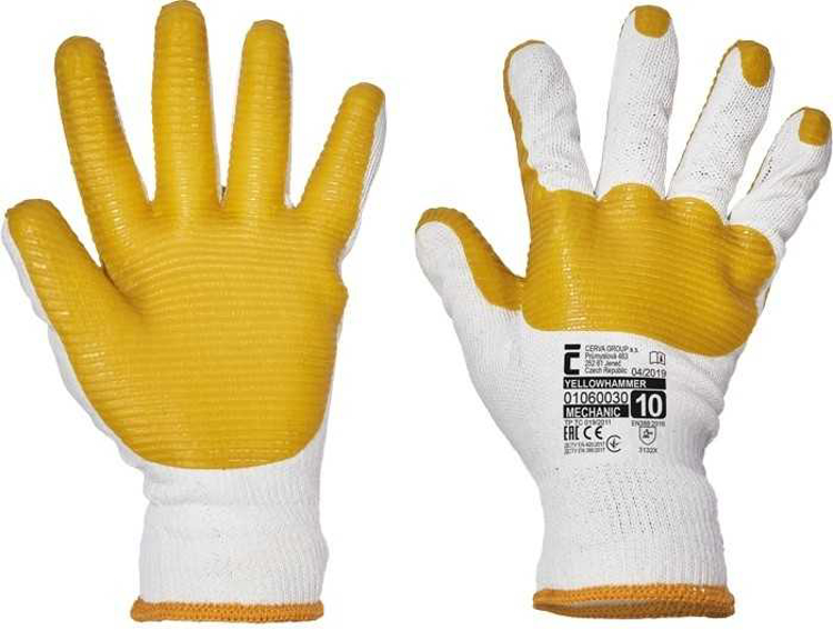 Obrázok z Cerva YELLOWHAMMER Pracovné rukavice 12 párov
