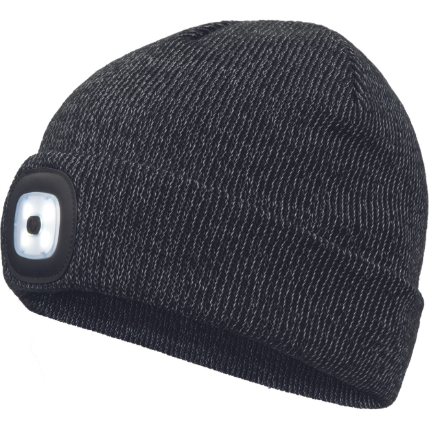 Obrázok z Cerva DEEL LED čiapka s lampou reflexná čierna