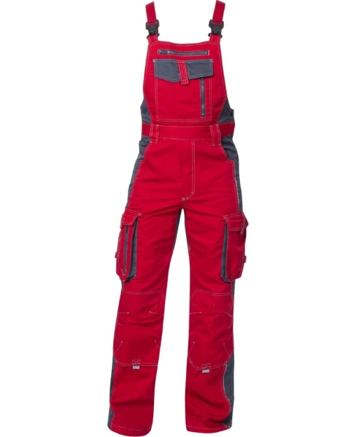 Obrázok z ARDON®VISION Pracovné nohavice s trakmi červené