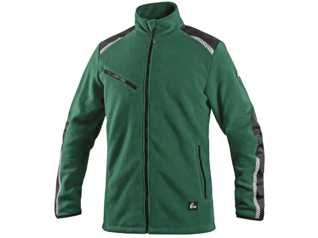 Obrázok z CXS 4ENVI SOLIS Pracovná fleecová bunda zeleno-čierna