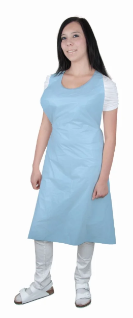 Obrázok z Jednorázová PE zástěra ARDON®LAURA vel. uni - modrá, (balení: 100 ks)