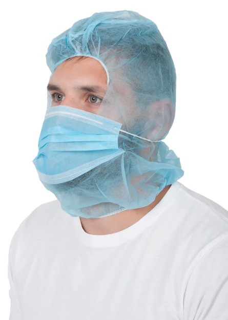 Obrázok z Jednorázová PP kukla s rouškou ARDON®Astro-cap (50ks) modrá W W