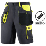 Obrázok z Procera PROWORK STRETCH SK Pracovní kraťasy šedo/žluté