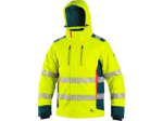 Obrázok z Bunda CXS BEDFORD WINTER, výstražná, zimná, pánska, softshell, žlto-petrolová