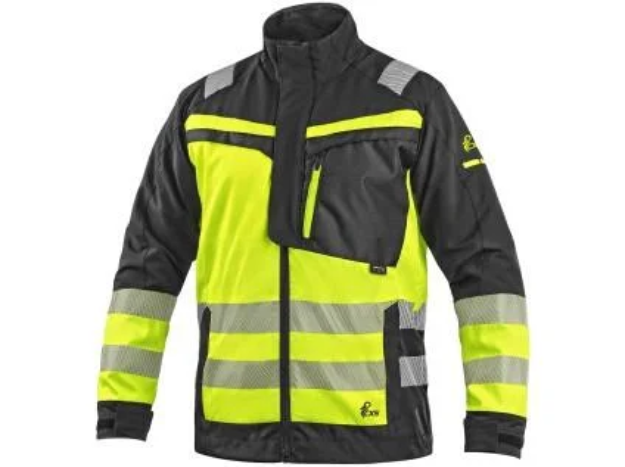 Obrázok z Blúza CXS NAOS HV, pánska, čierna-žltá Hi-Vis, reflexné pruhy