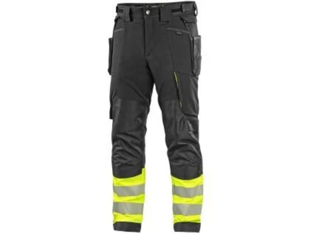 Obrázok z Nohavice CXS NAOS HV, pánske, čierno-žltá Hi-Vis, reflexné pruhy