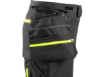 Obrázok z Nohavice CXS NAOS HV, pánske, čierno-žltá Hi-Vis, reflexné pruhy
