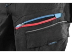 Obrázok z Kraťasy CXS LEONIS, pánske, čierne s modro/červenými doplnkami