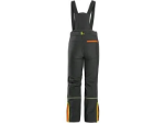 Obrázok z Nohavice CXS TRENTON, zimné softshell, detské, čierne s HV žlto/oranžové doplnky