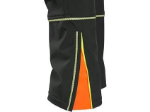Obrázok z Nohavice CXS TRENTON, zimné softshell, detské, čierne s HV žlto/oranžové doplnky