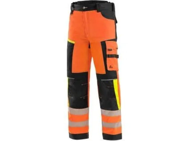 Obrázok z Nohavice CXS BENSON výstražné, pánske, oranžovo-čierne