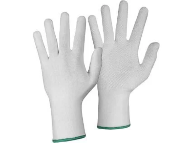Obrázok z Rukavice CXS TEWI, textilní s PVC terčíky, bílé