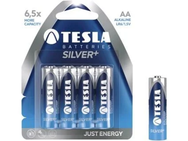 Obrázok z Baterie TESLA AA Silver+, tužková, 4ks