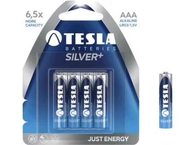 Obrázok z Baterie TESLA AAA Silver+, mikrotužková, 4ks