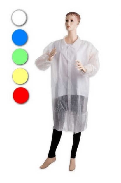 Obrázok z PD-VELCRO-W Jednorazový plášť na suchý zips červený