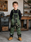 Obrázok z MP DAVID Detské pracovné nohavice s trakmi khaki/maskáč