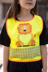 Obrázok z Korntex FUN Detská bezpečnostná vesta hi vis yellow/lion