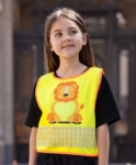 Obrázok z Korntex FUN Detská bezpečnostná vesta hi vis yellow/lion