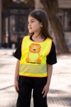 Obrázok z Korntex FUN Detská bezpečnostná vesta hi vis yellow/lion