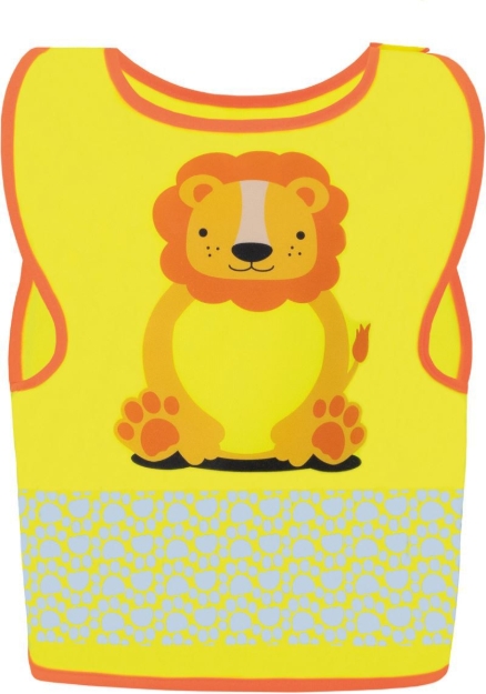 Obrázok z Korntex FUN Detská bezpečnostná vesta hi vis yellow/lion