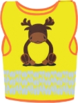 Obrázok z Korntex FUN Detská bezpečnostná vesta hi vis yellow/​moose