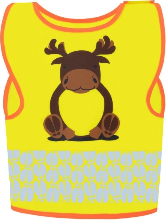 Obrázok z Korntex FUN Detská bezpečnostná vesta hi vis yellow/​moose