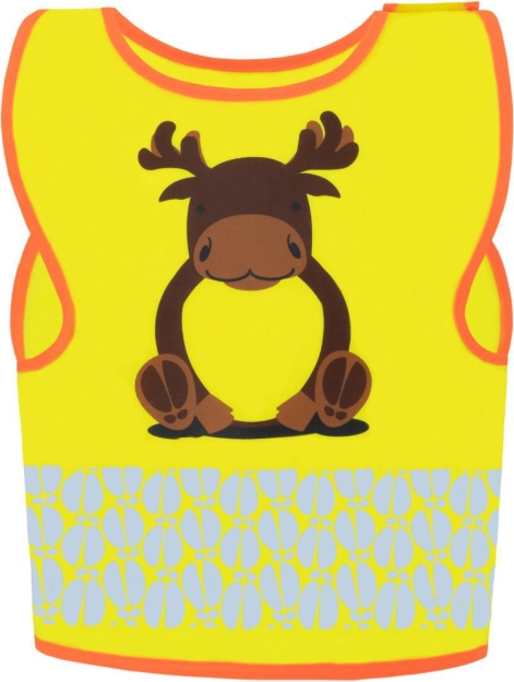 Obrázok z Korntex FUN Detská bezpečnostná vesta hi vis yellow/​moose
