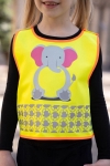 Obrázok z Korntex FUN Detská bezpečnostná vesta hi vis yellow/​elephant