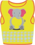 Obrázok z Korntex FUN Detská bezpečnostná vesta hi vis yellow/​elephant
