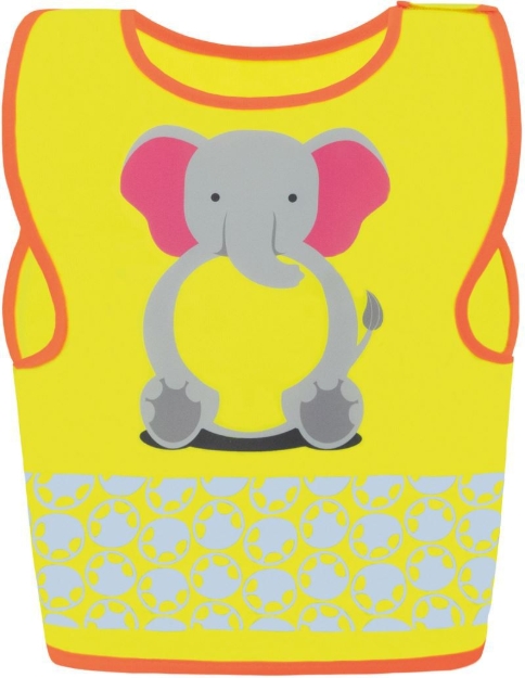 Obrázok z Korntex FUN Detská bezpečnostná vesta hi vis yellow/​elephant