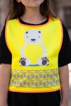Obrázok z Korntex FUN Detská bezpečnostná vesta hi vis yellow/​polar bear