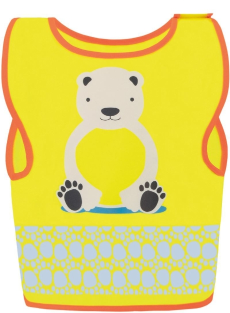 Obrázok z Korntex FUN Detská bezpečnostná vesta hi vis yellow/​polar bear