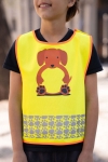 Obrázok z Korntex FUN Detská bezpečnostná vesta hi vis yellow/​dog